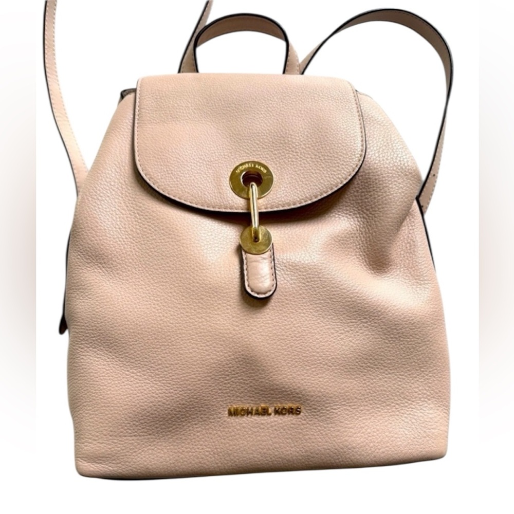 Michael Kors Backpack Purse/Bag in Pink Ballet color with gold hardware
